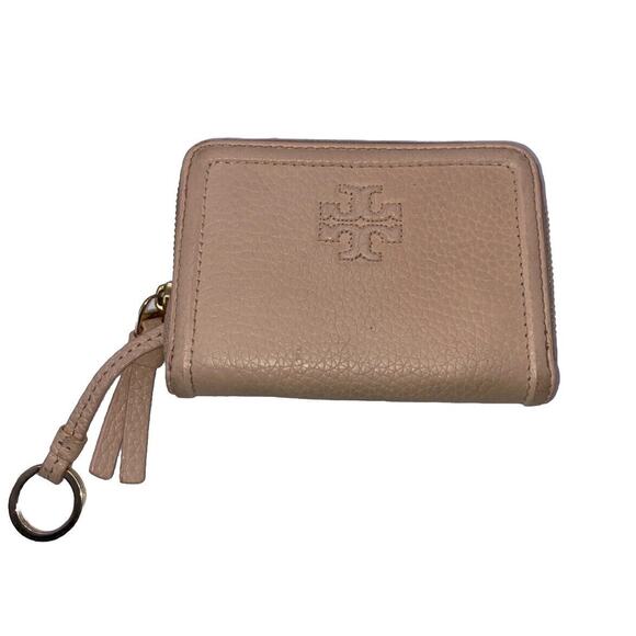Authentic Pre-owned TORY BURCH Zip Pebble Leather Wallet - Picture 1 of 6